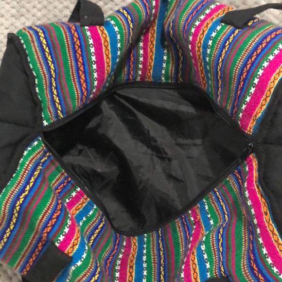 Tri color duffel bag 100% cotton - Picture 3 of 4